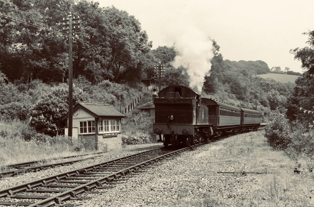 Longdown railway station and signal box