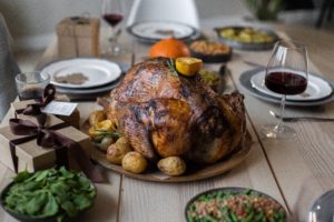 Christmas Turkey on a table