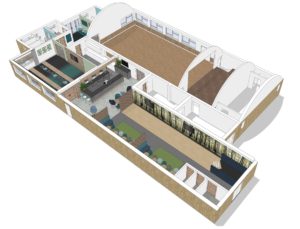Overview plan of hall renovation